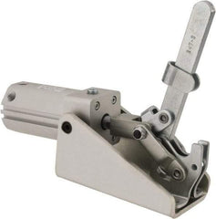 De-Sta-Co - 1,000 Lb Inner Hold Capacity, Horiz Mount, Air Power Hold-Down Toggle Clamp - 1/4 NPT Port, 145 Max psi, 94° Bar Opening, 57.15mm Height Under Bar - A1 Tooling