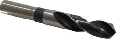 Hertel - 27/32" Drill, 118° Point, High Speed Steel Silver Deming & Reduced Shank Drill Bit - Oxide Finish, 6" OAL, Straight Shank, 3" Flute Length - A1 Tooling