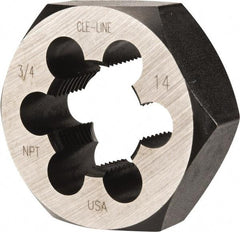 Cle-Line - 3/4-14 NPT Thread, Hex Pipe Die - Carbon Steel - Exact Industrial Supply