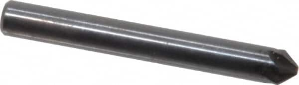 Hertel - 3/16" Head Diam, 3/16" Shank Diam, 6 Flute 82° High Speed Steel Countersink - A1 Tooling