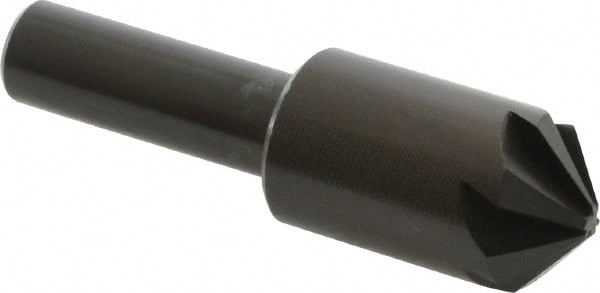 Hertel - 5/8" Head Diam, 3/8" Shank Diam, 6 Flute 100° High Speed Steel Countersink - A1 Tooling