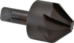 Hertel - 2" Head Diam, 1" Shank Diam, 6 Flute 82° High Speed Steel Countersink - A1 Tooling