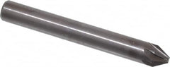 Hertel - 1/4" Head Diam, 1/4" Shank Diam, 6 Flute 60° High Speed Steel Countersink - A1 Tooling