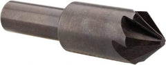 Hertel - 3/4" Head Diam, 1/2" Shank Diam, 6 Flute 82° High Speed Steel Countersink - 2-3/4" OAL, Straight Shank - A1 Tooling