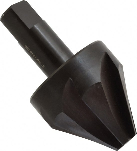 Hertel - 2" Head Diam, 1" Shank Diam, 6 Flute 60° High Speed Steel Countersink - A1 Tooling