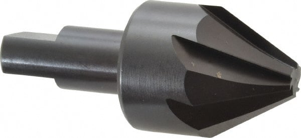 Hertel - 1-1/2" Head Diam, 3/4" Shank Diam, 6 Flute 60° High Speed Steel Countersink - A1 Tooling