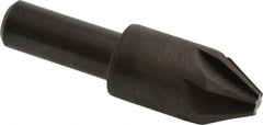 Hertel - 3/4" Head Diam, 1/2" Shank Diam, 6 Flute 60° High Speed Steel Countersink - A1 Tooling