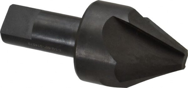 Hertel - 1-1/2" Head Diam, 3/4" Shank Diam, 4 Flute 60° High Speed Steel Countersink - A1 Tooling