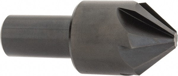 Hertel - 1-1/4" Head Diam, 3/4" Shank Diam, 6 Flute 82° High Speed Steel Countersink - A1 Tooling