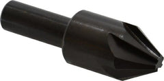 Hertel - 7/8" Head Diam, 1/2" Shank Diam, 6 Flute 60° High Speed Steel Countersink - A1 Tooling