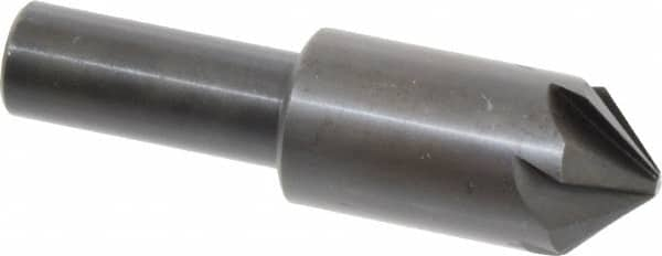 Hertel - 3/4" Head Diam, 1/2" Shank Diam, 6 Flute 90° High Speed Steel Countersink - A1 Tooling