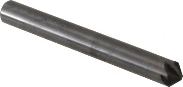 Hertel - 1/4" Head Diam, 1/4" Shank Diam, 6 Flute 100° High Speed Steel Countersink - A1 Tooling