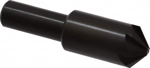 Hertel - 3/4" Head Diam, 1/2" Shank Diam, 6 Flute 100° High Speed Steel Countersink - A1 Tooling