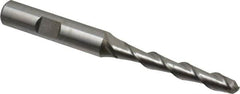 Hertel - 1/4" Diam, 1-3/4" LOC, 2 Flute Cobalt Ball End Mill - Uncoated, Single End, 3-1/2" OAL, 3/8" Shank Diam - A1 Tooling