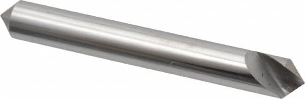 Hertel - 1/4" Head Diam, 1/4" Shank Diam, 1 Flute 90° Solid Carbide Countersink - A1 Tooling