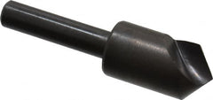 Hertel - 1/2" Head Diam, 1/4" Shank Diam, 1 Flute 100° High Speed Steel Countersink - A1 Tooling