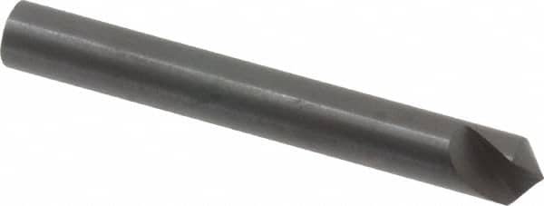 Hertel - 1/4" Head Diam, 1/4" Shank Diam, 1 Flute 100° High Speed Steel Countersink - A1 Tooling