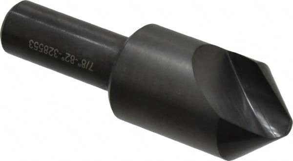 Hertel - 7/8" Head Diam, 1/2" Shank Diam, 1 Flute 82° High Speed Steel Countersink - A1 Tooling