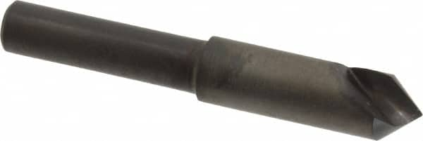 Hertel - 5/16" Head Diam, 1/4" Shank Diam, 1 Flute 82° High Speed Steel Countersink - A1 Tooling