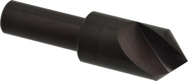 Hertel - 3/4" Head Diam, 1/2" Shank Diam, 1 Flute 90° High Speed Steel Countersink - A1 Tooling