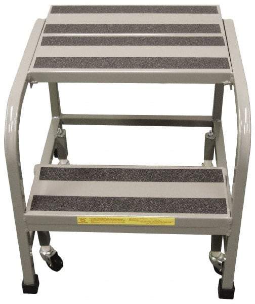 PW Platforms - 2 Step Stand - Office Mobile Stand, 300 Lb Capacity, 20" Platform Height, 26" Base Width x 22" Base Depth - A1 Tooling