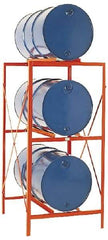 Made in USA - 3,200 Lb Load Capacity, 30 & 55 Gal Drum Storage Rack - 60" Wide x 48-1/2" High - A1 Tooling