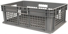 Akro-Mils - 1.78 Cu Ft, 45 Lb Load Capacity Gray Polyethylene Tote Container - Stacking, 23.3" Long x 15.8" Wide x 8.3" High - A1 Tooling