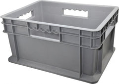 Akro-Mils - 0.89 Cu Ft, 83 Lb Load Capacity Gray Polyethylene Tote Container - Stacking, 15.8" Long x 11.8" Wide x 8.3" High - A1 Tooling