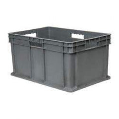 Akro-Mils - 2.67 Cu Ft, 125 Lb Load Capacity Gray Polyethylene Tote Container - Stacking, 23.3" Long x 15.8" Wide x 12.3" High - A1 Tooling