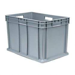 Akro-Mils - 3.55 Cu Ft, 150 Lb Load Capacity Gray Polyethylene Tote Container - Stacking, 23.3" Long x 15.8" Wide x 16.1" High - A1 Tooling