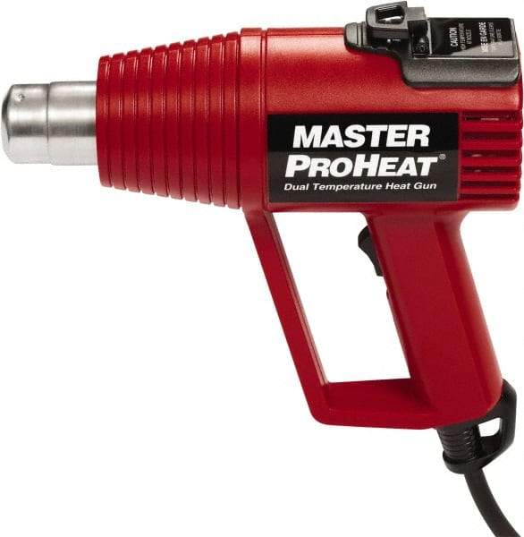 Master Appliance - 500 to 1,000°F Heat Setting, 16 CFM Air Flow, Heat Gun - 120 Volts, 11 Amps, 1,300 Watts, 6' Cord Length - A1 Tooling