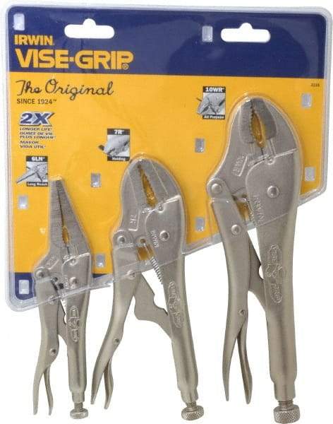 Irwin - 3 Piece Locking Plier Set - Comes in Clamshell - A1 Tooling