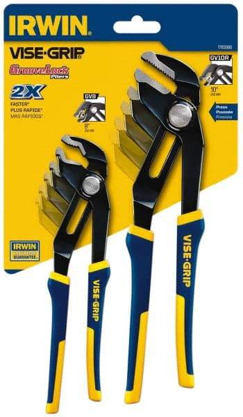 Irwin - 2 Piece GrooveLock Plier Set - Comes in Clamshell - A1 Tooling