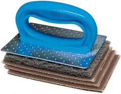 Ability One - 6" Long x 4" Wide x 1/2" Thick Sponge - Heavy-Duty, Brown/Gray - A1 Tooling