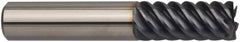 Guhring - 1/4", 6 Flute, Single End, Solid Carbide, 0.015" Corner Radius End Mill - 2-1/2" OAL, 45° Helix, Right Hand Flute, 3/4" LOC, Right Hand Cut - A1 Tooling