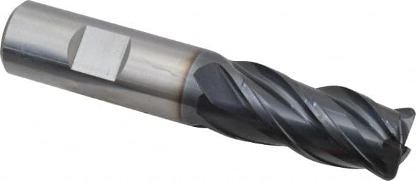 Guhring - 3/4" Diam 4 Flute Solid Carbide 0.09" Corner Radius End Mill - A1 Tooling