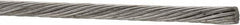 Value Collection - 5/32" Diam, Aircraft Cable - 3,300 Lb Breaking Strength, 1 x 19 Single Strand - A1 Tooling