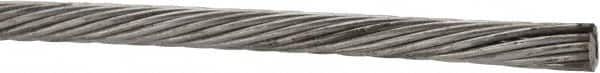 Value Collection - 3/16" Diam, Aircraft Cable - 4,700 Lb Breaking Strength, 1 x 19 Single Strand - A1 Tooling