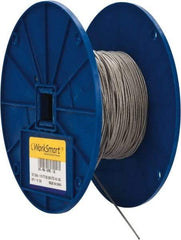 Value Collection - 1/16" x 3/64" Diam, Aircraft Cable - 270 Lb Breaking Strength, 7 x 7 Strand Core, Vinyl Coating - A1 Tooling