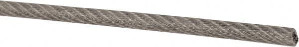 Value Collection - 1/8" x 3/32" Diam, Aircraft Cable - 920 Lb Breaking Strength, 7 x 7 Strand Core, Vinyl Coating - A1 Tooling