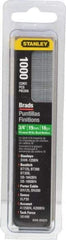 Stanley - 18 Gauge 3/4" Long Brad Nails for Power Nailers - Steel, Galvanized Finish, Straight Stick Collation, Brad Head, Chisel Point - A1 Tooling