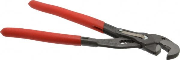 Knipex - 10" OAL, 1-1/4" Jaw Length, 15 Position Adjustable Tongue & Groove Pliers - Self-Gripping Smooth Parallel Parrot Jaws, Standard Head, Plastic Coated Handles - A1 Tooling