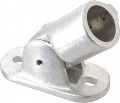 Hollaender - 1-1/4" Pipe, Adjustable Flange, Aluminum Alloy Flange Pipe Rail Fitting - Bright Finish - A1 Tooling