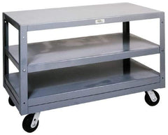 Made in USA - 2,000 Lb Capacity, 36" Wide x 72" Long x 32" High Transport Cart - 1 Shelf, Steel - A1 Tooling