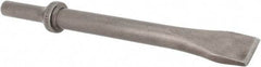 Made in USA - 3/4" Head Width, 6-1/2" OAL, 5/8" Shank Diam, Flat Chisel - Round Drive, Round Shank, Alloy Steel - A1 Tooling