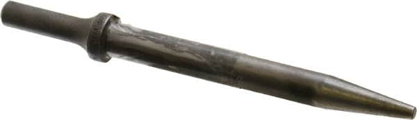 Made in USA - 6-1/2" OAL, 5/8" Shank Diam, Tapered Punch Chisel - Round Drive, Round Shank, Alloy Steel - A1 Tooling