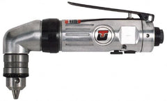 Universal Tool - 3/8" Reversible Keyed Chuck - Right Angle Handle, 1,800 RPM, 4.6 CFM, 0.5 hp, 90 psi - A1 Tooling