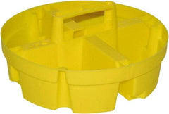 Bucket Boss - 4 Pocket Yellow Plastic Bucket Organizer - 10-1/2" Wide x 10-1/4" Deep x 4" High - A1 Tooling