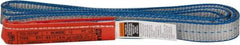 Lift-All - 4' Long x 1" Wide, 3,200 Lb Vertical Capacity, 1 Ply, Polyester Web Sling - 2,500 Lb Choker Capacity - A1 Tooling