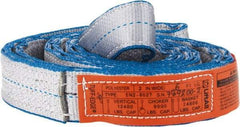 Lift-All - 6' Long x 2" Wide, 12,400 Lb Vertical Capacity, 2 Ply, Polyester Web Sling - 9,900 Lb Choker Capacity - A1 Tooling